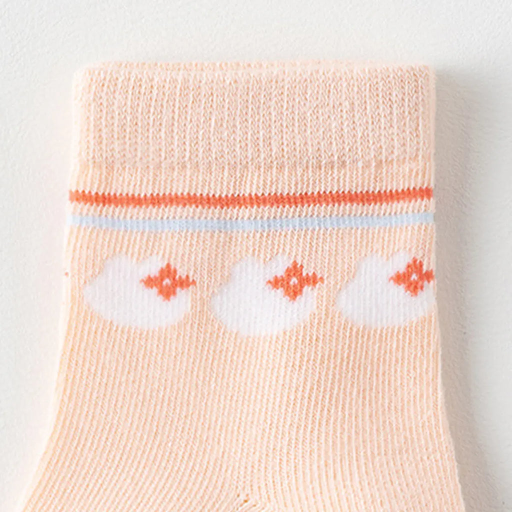 Pack of 4 Girls Multicolour Jacquard Design Ankle Length Socks Socks