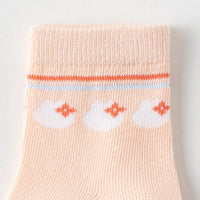Pack of 4 Girls Multicolour Jacquard Design Ankle Length Socks Socks