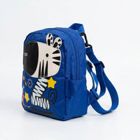 Boys Blue Animal-Theme Cotton School Backpack Trending Accessories