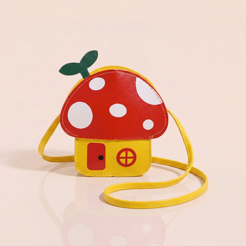 Girls Red Mushroom Embellished Sling Bag Sling Bags Red Onesize