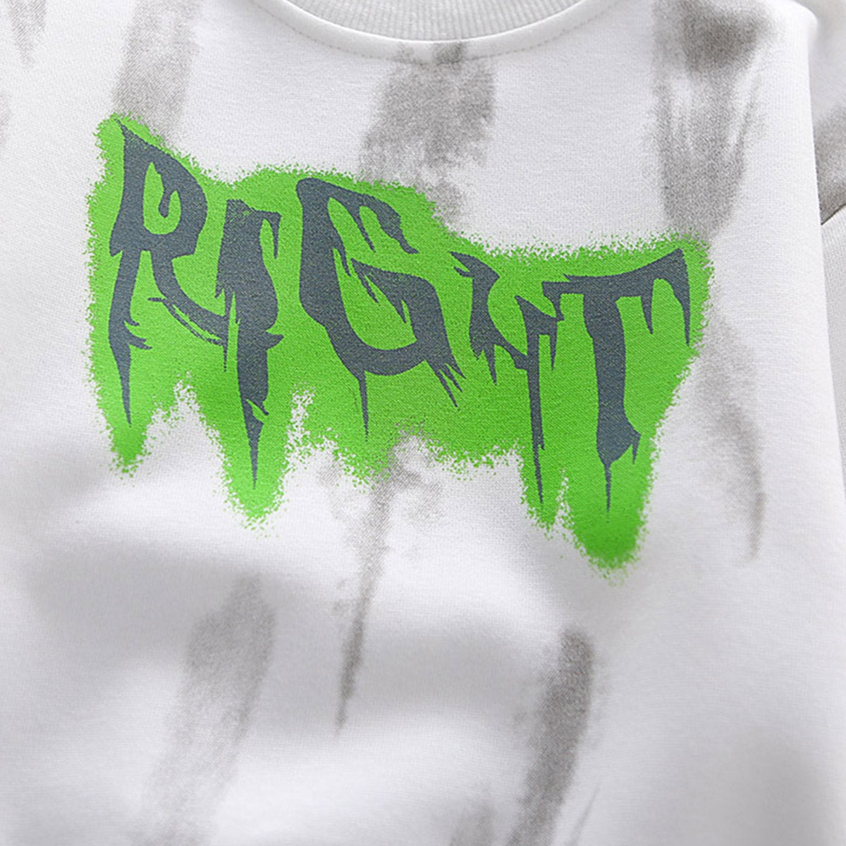 Boys White Right Printed Sweatshirt With Sling Bag and Pants Set Sets