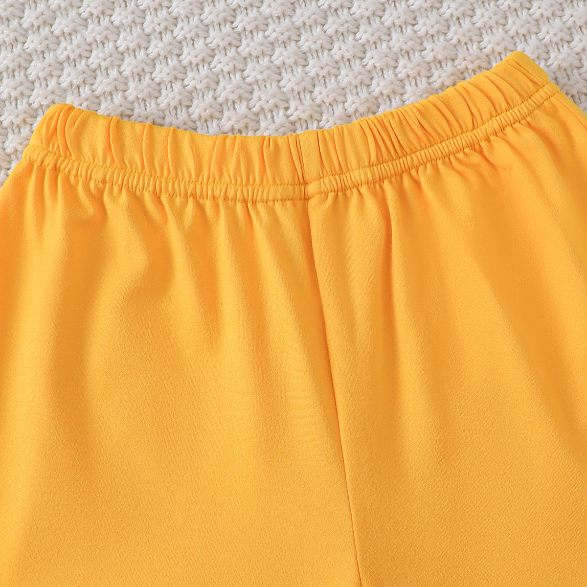 Boys Yellow Alphanumeric Printed Sleeveless T-Shirt With Shorts Summer Co-ord Set 2 pc. Sets
