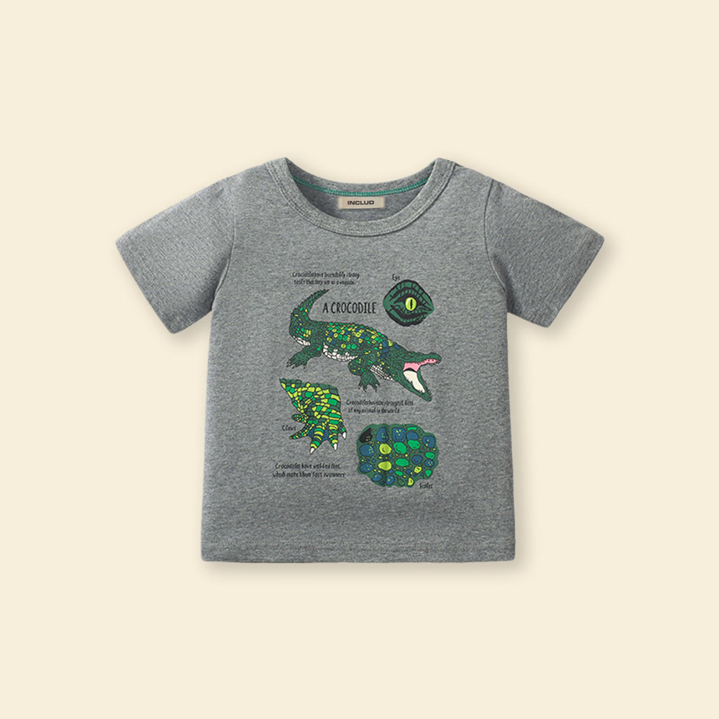 Boys Short Sleeve Crocodile Graphic T-Shirt