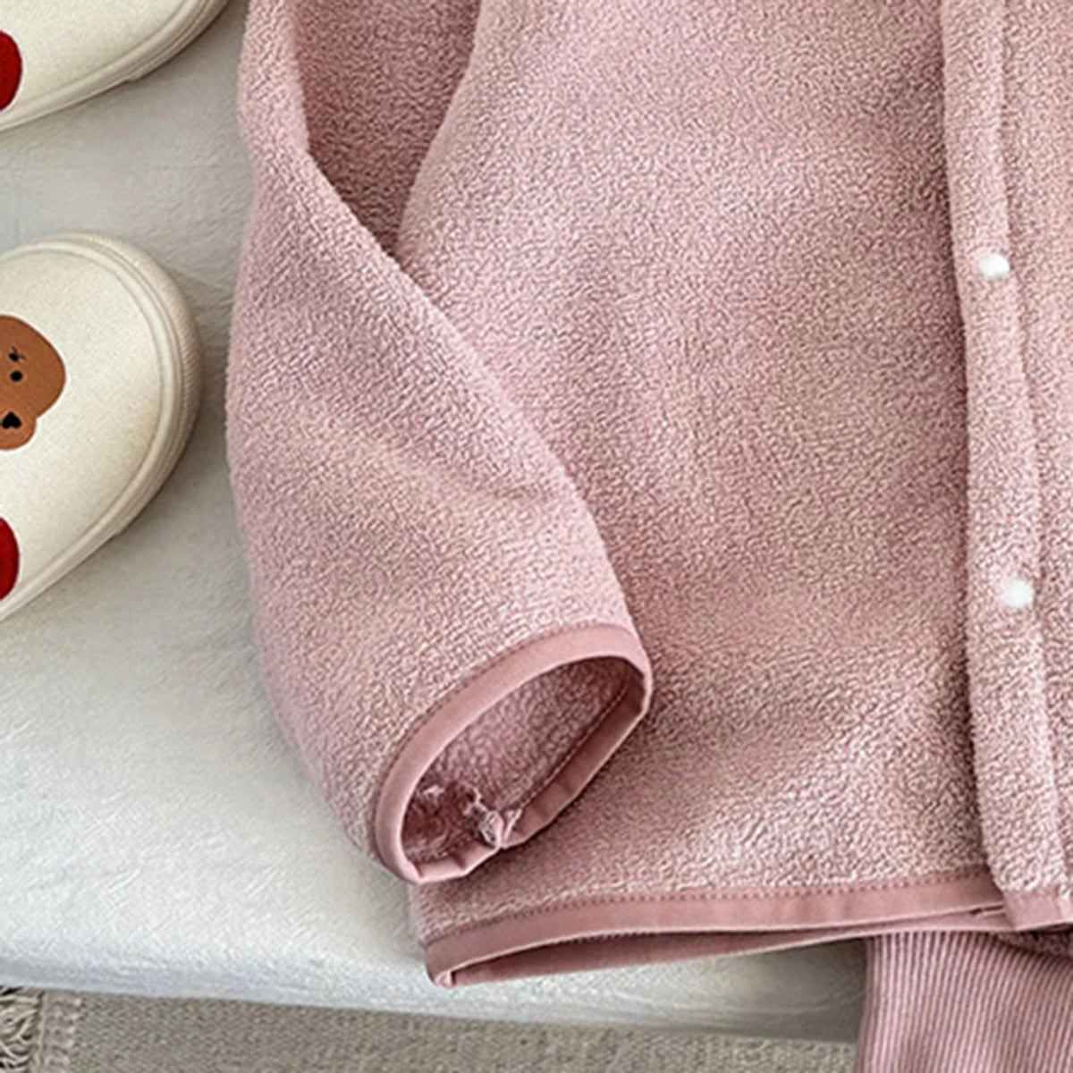 Girls Pink Fleece Jacket With Jogger Co-ord Sets Sets