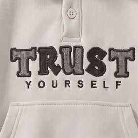 Girls Apricot Typographic Polo Sweatshirt & Jogger Sets Sets