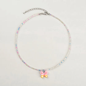 Pack Of 4 Girls Multicolour Beaded Charm Necklace Sets Necklace and Chains
