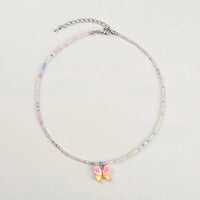 Pack Of 4 Girls Multicolour Beaded Charm Necklace Sets Necklace and Chains
