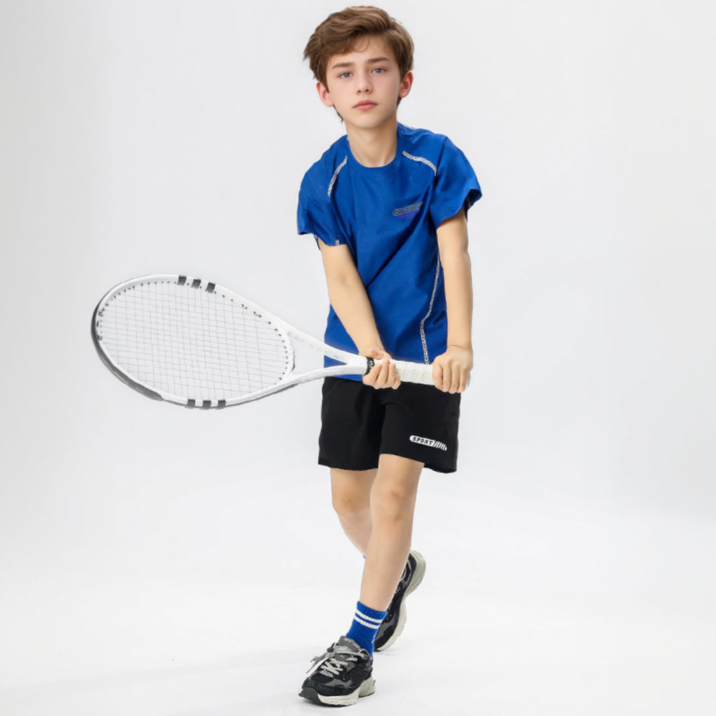 Boys Blue Solid Summer T-shirt With Shorts Set 2 pc. Sets