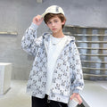 Boys Grey Teddy Printed Hooded Front Zipper Winter Jacket Sweatshirts & Hoodies Grey 5-6 Y