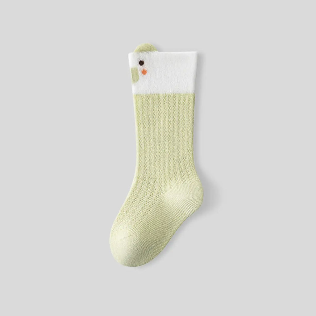 Pack of 6 Girls Multicolor Animal Motif Calf Length Cotton Socks Socks