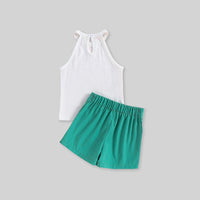 Girls Halter Neck Sleeveless Top With Shorts 2 pc. Sets   