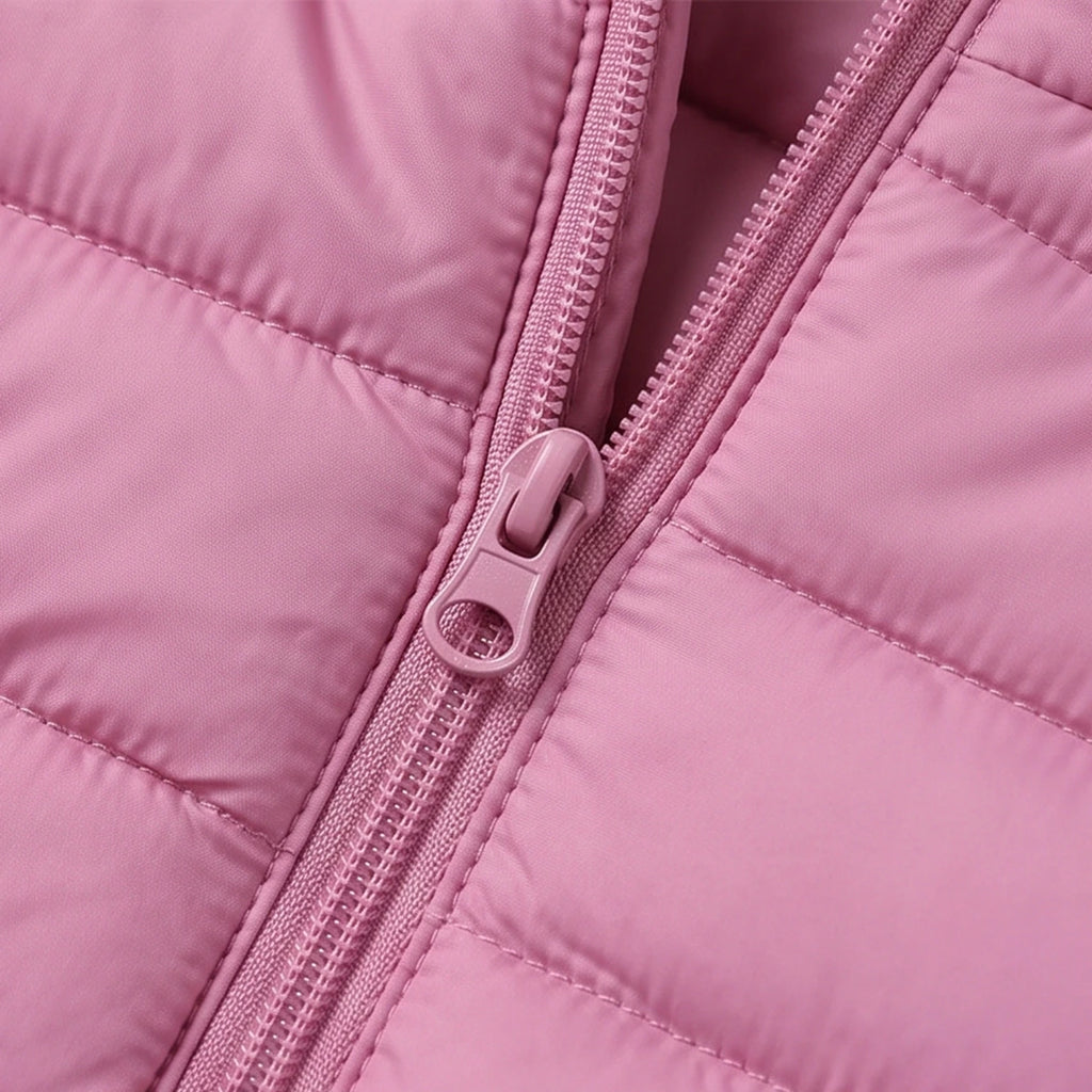 Girls Mauve Hooded Quilted Puffer Jacket Coats & Jackets