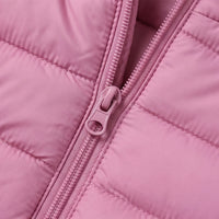 Girls Mauve Hooded Quilted Puffer Jacket Coats & Jackets
