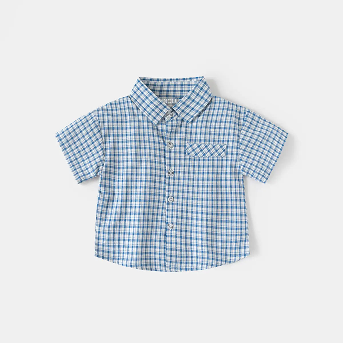 Boys Blue Checked Short Sleeves Shirt & Shorts Co-ord Sets Sets
