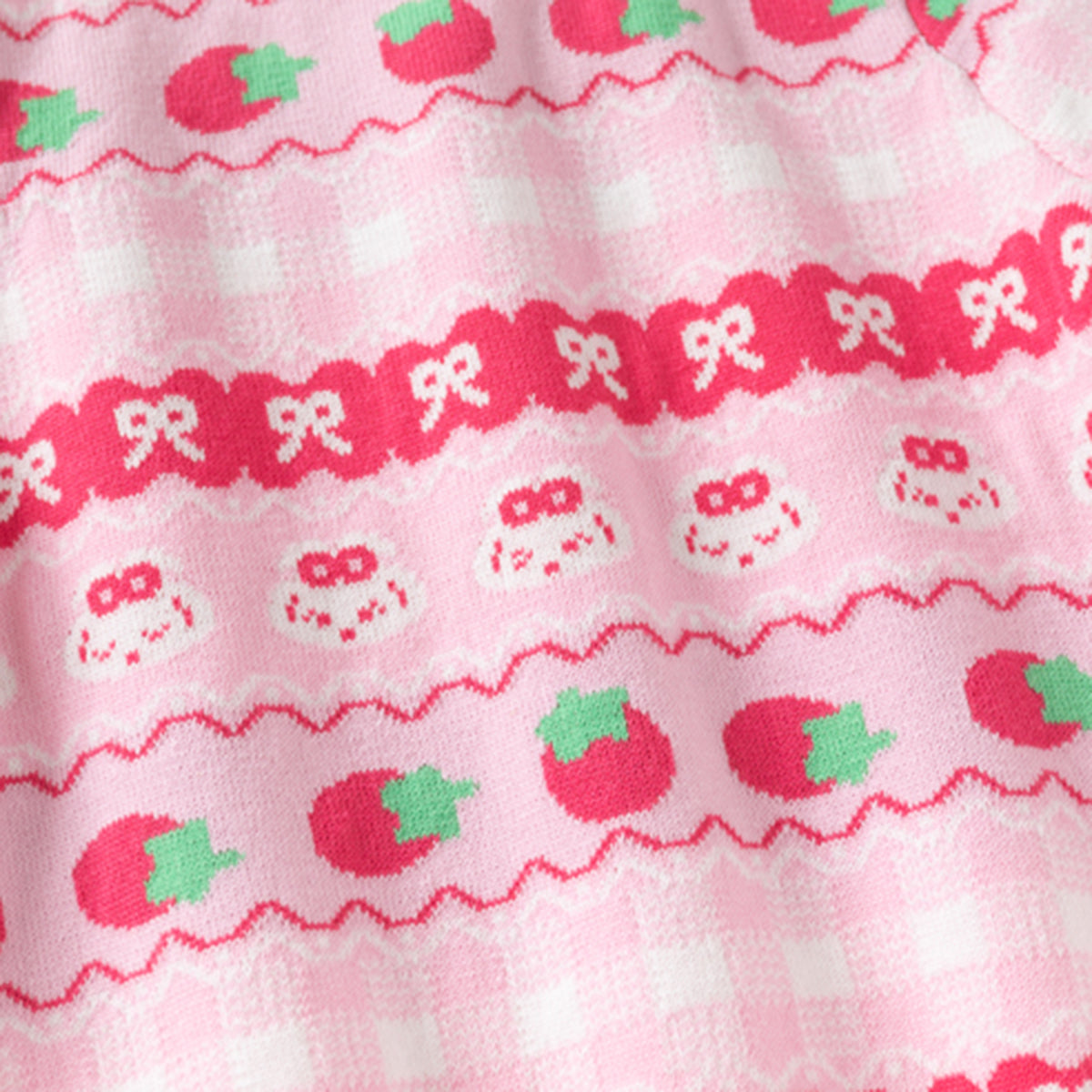 Girls Pink Self-Design Jacquard Regular Sweater Sweaters & Cardigans