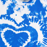 Girls Blue Tie-Dye Heart Print T-Shirt & Denim Pants Set Sets
