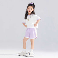 Girls Elasticated Knitted Shorts Shorts   