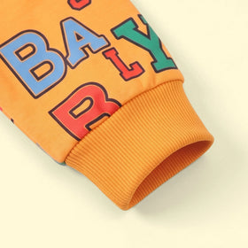 Boys Yellow Typography Print Long Sleeve Sweatshirt Sweatshirts & Hoodies