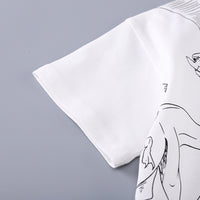 Boys Dinosaur Printed White T-Shirt With Shorts Set 2 pc. Sets