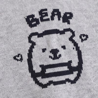 Boys Grey Bear Typographic Knitted Sweater Sweaters & Cardigans