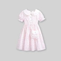 Girls Floral Print Fit & Flare Dress Casual Dresses Pink 4-5 Y 