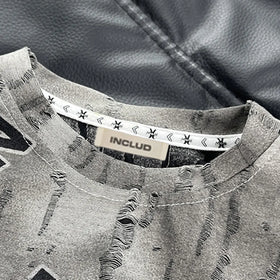 Boys Grey Typographic Printed Sleeveless T-Shirt With Shorts Sets Sets