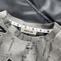 Boys Grey Typographic Printed Sleeveless T-Shirt With Shorts Sets Sets