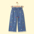Girls Blue Floral Embroidered Jeans Jeans Blue 3-4 Y