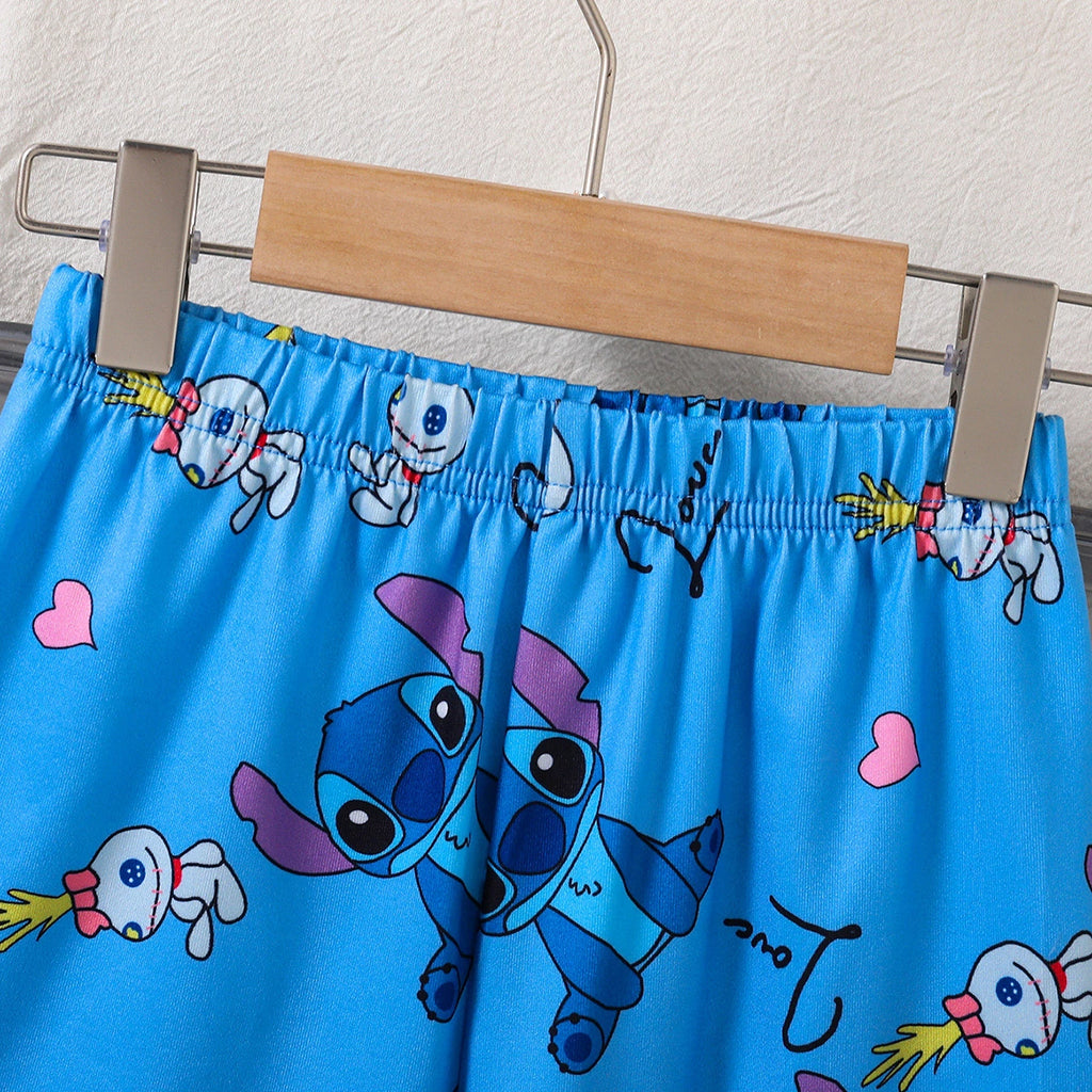Boys White Cartoon Characters Printed Sleeveless T-Shirt With Shorts Sets 2 pc. Sets