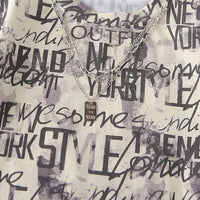 Boys Yellow Typographic Print T-Shirt With Denim Shorts Set Sets