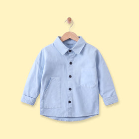 Boys Light Blue Long Sleeve Shirt Shirts Light Blue 1-2 Y