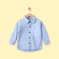 Boys Light Blue Long Sleeve Shirt Shirts Light Blue 1-2 Y