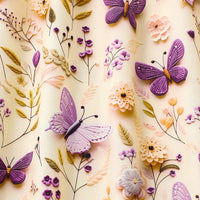 Girls Multicolor Butterfly Printed Halter Neck Sleeveless A-Line Dress Casual Dresses