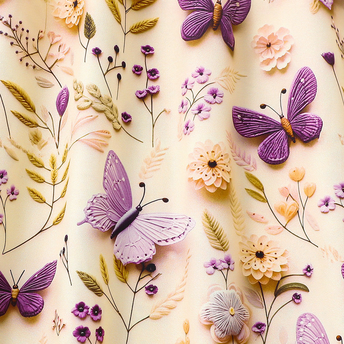 Girls Multicolor Butterfly Printed Halter Neck Sleeveless A-Line Dress Casual Dresses