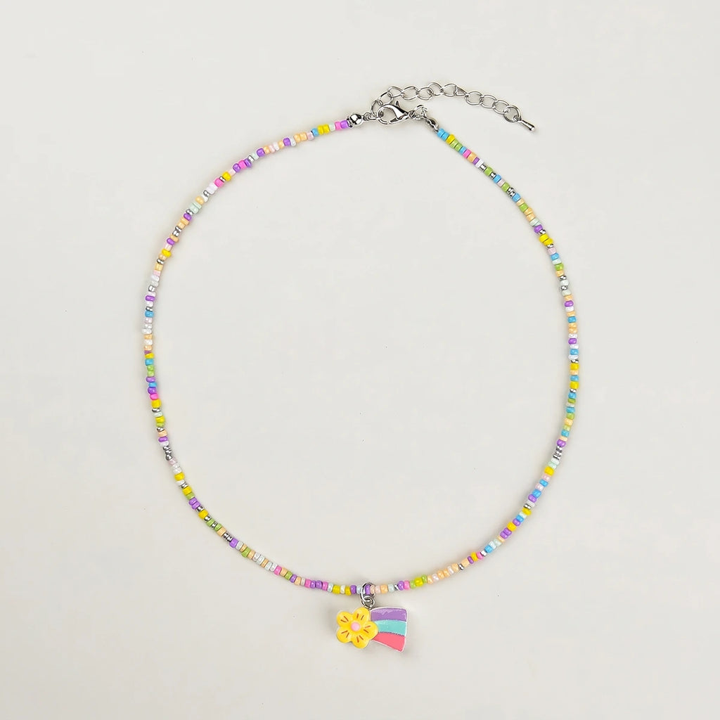 Pack Of 5 Girls Multicolour Charm Beaded Necklace Sets Necklace and Chains
