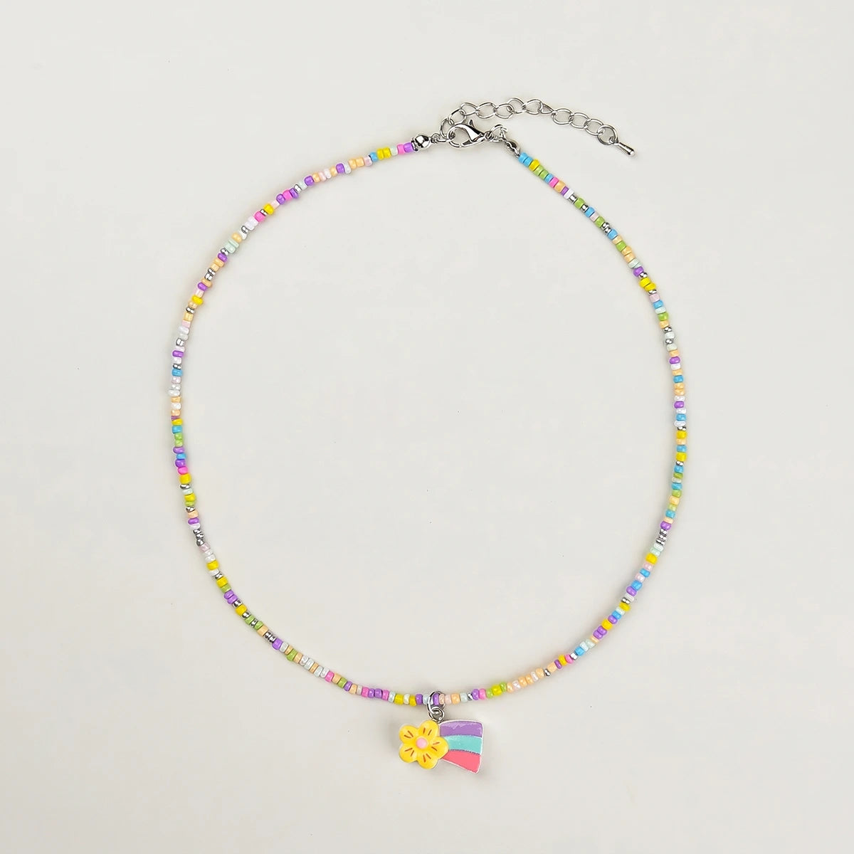 Pack Of 5 Girls Multicolour Charm Beaded Necklace Sets Necklace and Chains