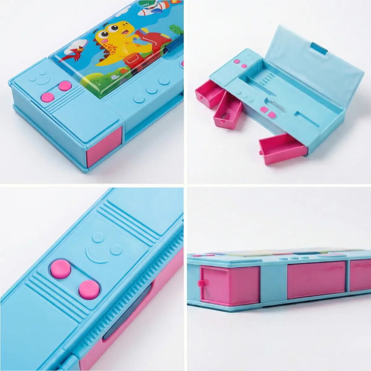 Dinosaur Space Travel Magnetic Pencil Box for Kids Trending Accessories