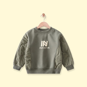 Boys Sage Green Typographic Long Sleeve Sweatshirt Sweatshirts & Hoodies Green 1-2 Y