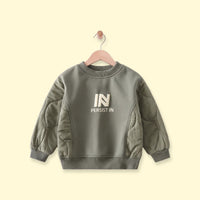Boys Sage Green Typographic Long Sleeve Sweatshirt Sweatshirts & Hoodies Green 1-2 Y