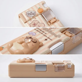 3D Squishy Capybara Pop Eye Magnetic Pencil Box for Kids Trending Accessories
