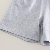 Boys Grey Typographic Printed Short Sleeves T-Shirt With Shorts Set 2 pc. Sets