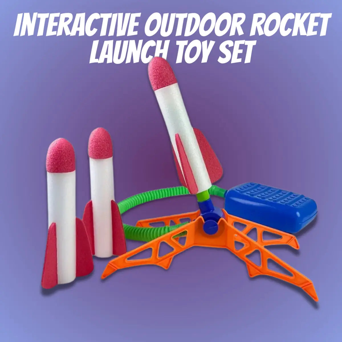 Kids Stomp-Launch Outdoor Rocket Toy Set Trending Accessories Multicolor Onesize