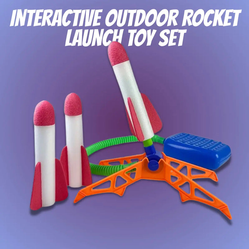 Kids Stomp-Launch Outdoor Rocket Toy Set Trending Accessories Multicolor Onesize