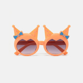 Girls Orange Crown Motif Sunglasses Sunglasses