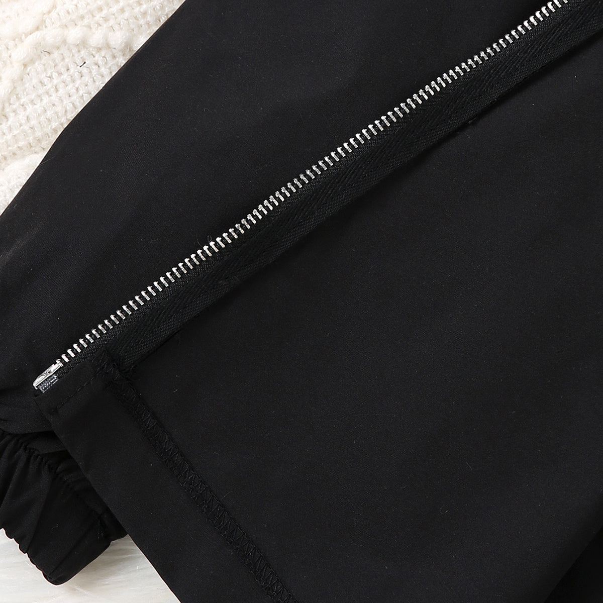 Girls Black Solid Oversized Long Sleeve Hooded Winter Jackets Coats & Jackets