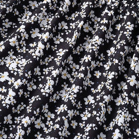 Girls Black Short Sleeve Floral Print Fit & Flare Dress Casual Dresses
