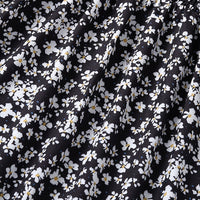 Girls Black Short Sleeve Floral Print Fit & Flare Dress Casual Dresses
