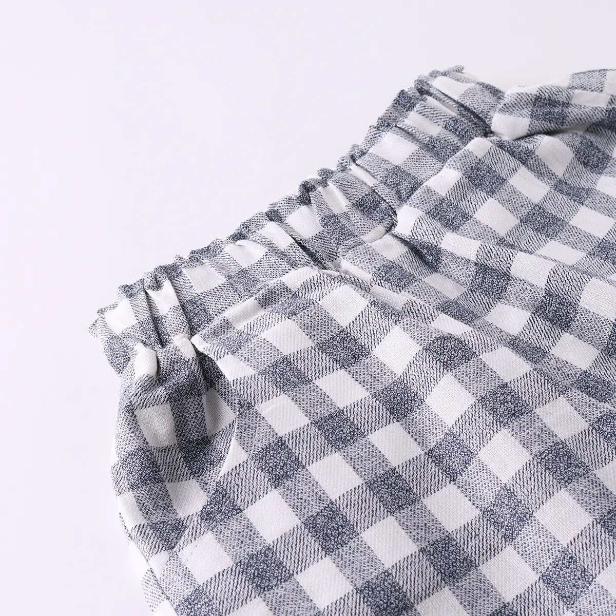 Boys Navy Blue Typographic Short Sleeve T-Shirt With Checked Shorts Sets Sets