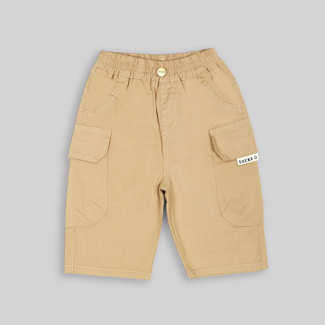 Boys Elasticated Cargo Pocket Shorts Shorts   