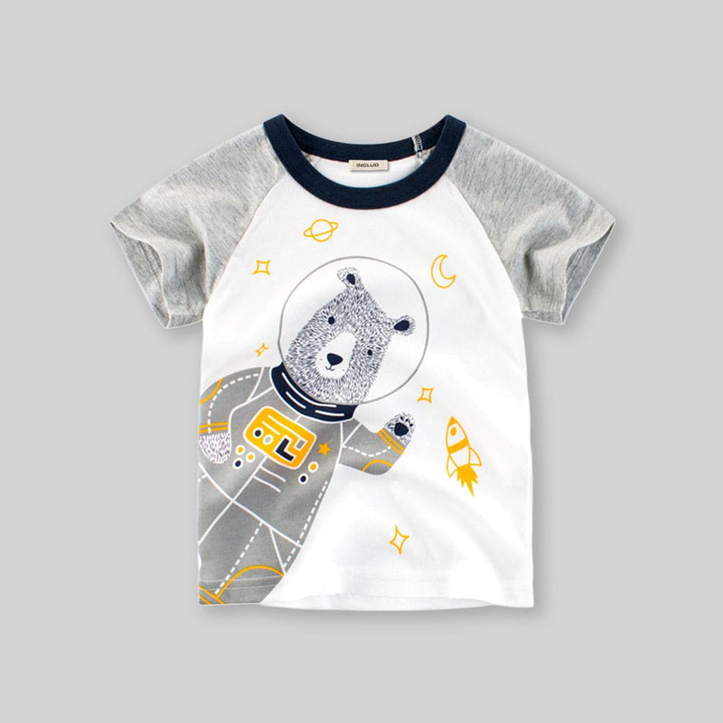 Boys Cartoon Printed Short Sleeves T-Shirt Tshirts   